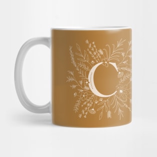 Botanical Letter C (Mustard Yellow) Mug